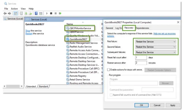 search for the quickbooks database server manager